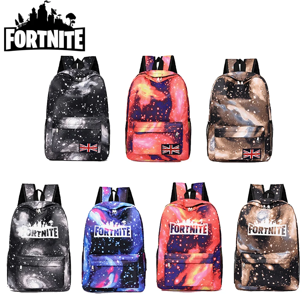 Школьный студенческий рюкзак унисекс Fortnites Холщовый ранец с рисунком звездного