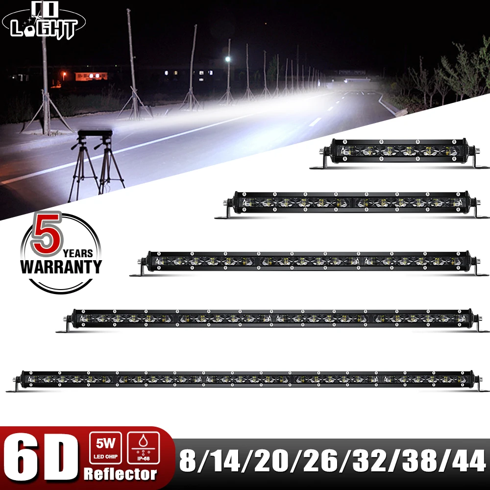 CO светильник новейший 8-50 дюймов 4x4 Led бар 6D точечный прожектор комбинированный луч светодиодный рабочий светильник 12 в 24 В DRL для тракторов SUV ATV внедорожный бар