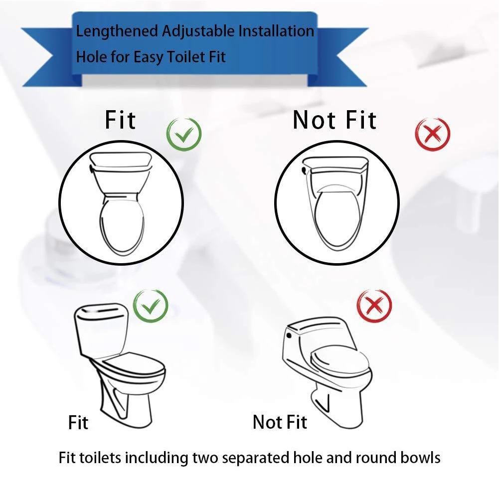 Toilet Self Cleaning Wash Device Home Bidet Sprayer Set Non Electric ABS Shower Bathroom Hose Double Nozzle T Type Single Cold