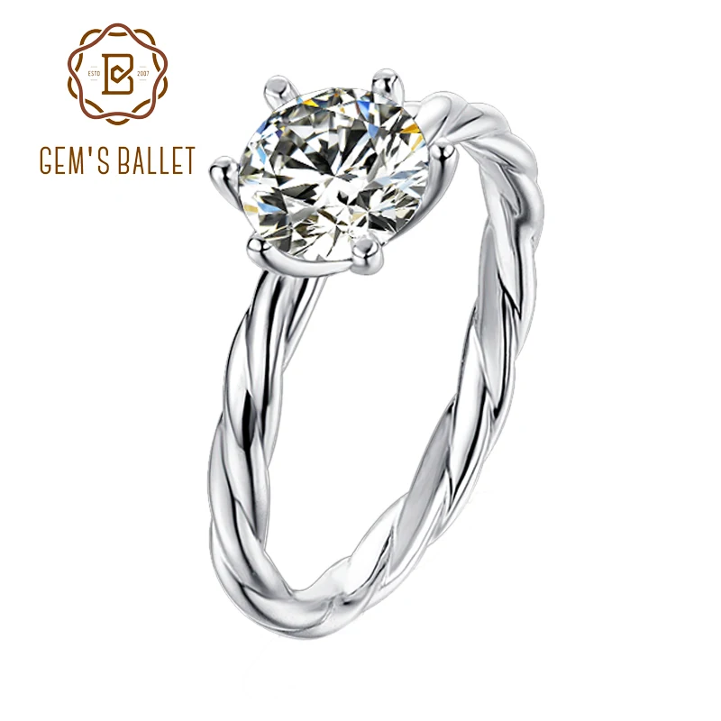 Женское Обручальное Кольцо GEM'S BALLET обручальное кольцо из стерлингового серебра