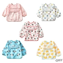 Милый детский халат; Водонепроницаемая рубашка для кормления; детские нагрудники с длинными рукавами