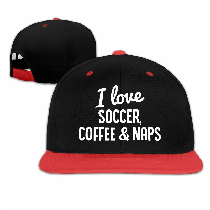 I love Soccer coffee& Nap, забавная футбольная бейсболка для мужчин и женщин, Кепка для водителя грузовика, модная Регулируемая Кепка - Цвет: 5-Red