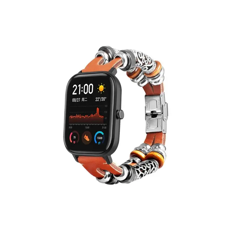 Винтажный браслет с металлической пряжкой для часов Huami AMAZFIT GTS 20 мм комплект