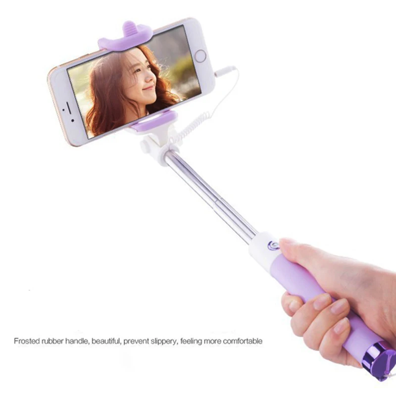 

High QualityMini Line-controlled Self-timer Pole Universal Folding Self-timer for Mobile Phone