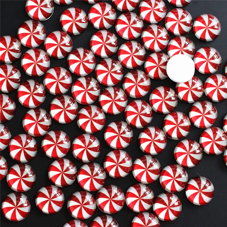 From 8mm to 25mm Spiral flower Lollipop windmill Round Pattern Glass Cabochon Flatback Photo Base Tray Blank DIY Accessories | Украшения и