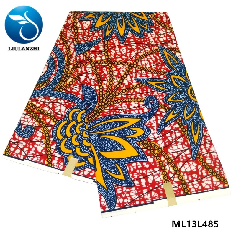 LIULANZHI африканская ткань Анкара воск 6 ярдов принты воск платье tissu для вечерние полиэстер Вощеная африканская с принтом ML13L480-494