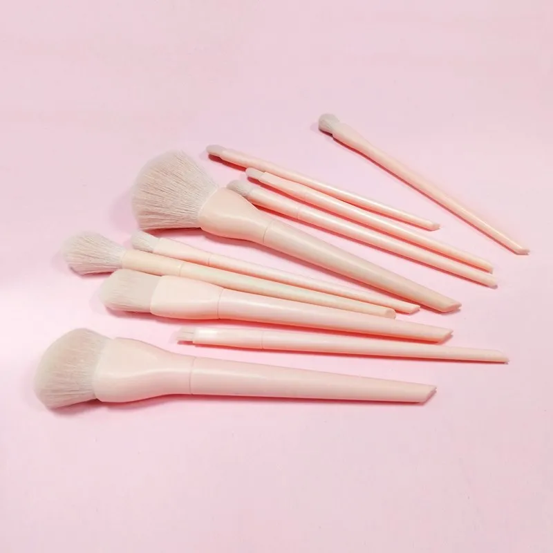

New Product 10 Candy Color Makeup Brush Set Loose Powder Blush Highlighter For Beginners And Novice Beauty Tools Full Eyebrows