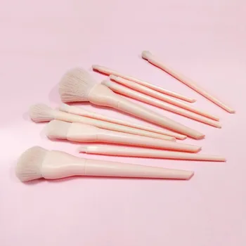 

New Product 10 Candy Color Makeup Brush Set Loose Powder Blush Highlighter For Beginners And Novice Beauty Tools Full Eyebrows