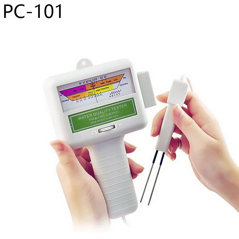 PC-101 1 шт. PC-101 PH Тест er портативный CL2 Хлор качество воды монитор метр портативный домашний плавательный бассейн прибор для измерения PH для аквариума тестовые инструменты - Цвет: PC-101
