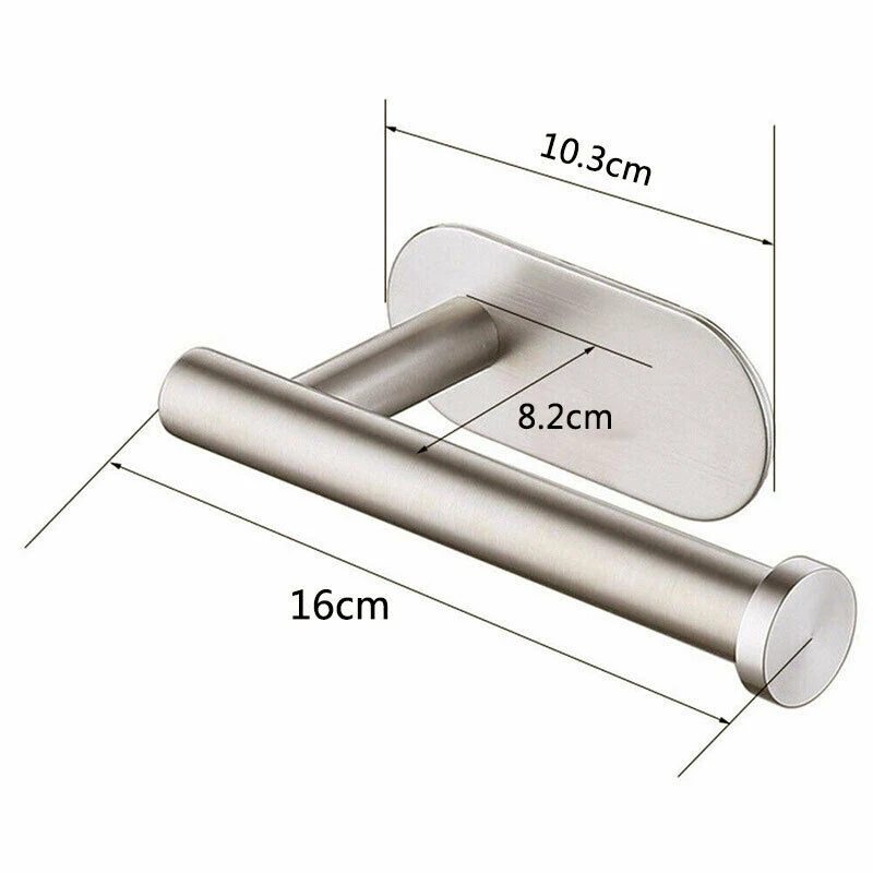 

Wall Mounted Paper Holder Home Bathroom Stainless Steel Silver Toilet Roll