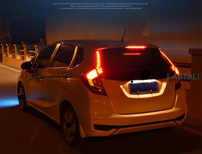 Для Honda FIT JAZZ- автомобиль GP хвост ABS GK5 Модифицированная гибридная версия хвоста Пробивка украшение автомобиля