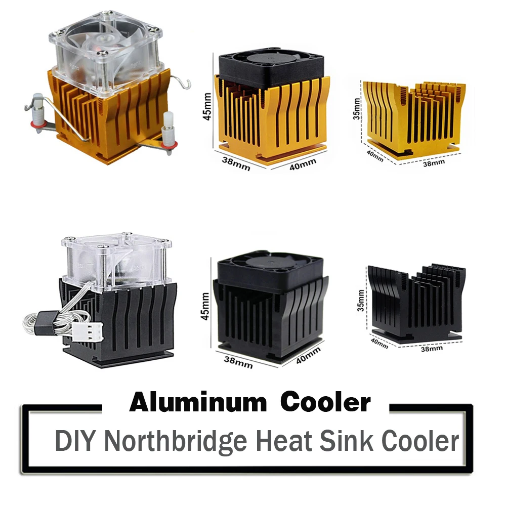 Alumínio Motherboard Radiador com 4cm Ventilador para Computador pc North Bridge Chipconjunto Cooling Faça Você Mesmo North Bridge