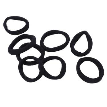 

8 Pcs Black Stretchy Band Hair Tie Holder Ponytail Holder