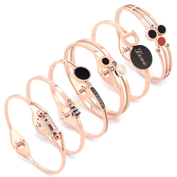 

30 Pcs/lot top quality women fashion stainless steel bangles lot luxury bangles jewelry wholesale 1030-69