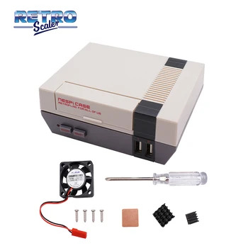 

RetroScaler Mini NESPi Case Retroflag with Cooling Fan Power Button Kit Compatile with Raspberry Pi and 16GB Card 5000+ Games