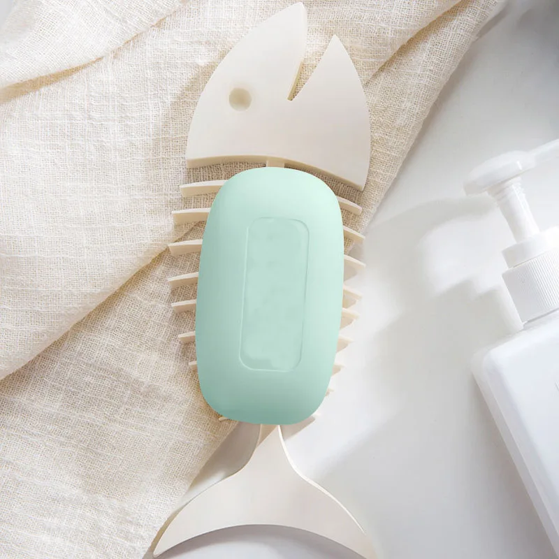 Creative Fish Bone Shape Soap Box Holder Rack Saver Traveling Portable Dish Shelf for Bathroom Kitchen Travel | Дом и сад