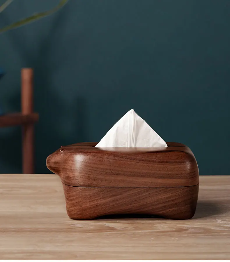 Деревянная коробка для ткани орех бытовой бумажный стол креативный Настольный ящик для хранения бука простая модная коробка для гостиной