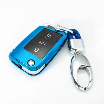 

Soft TPU Car Key Case Cover For Volkswagen VW TIGUAN Golf mk7 Ibiza Leon FR 2 Altea Aztec Skoda Octavia Protection Accessories