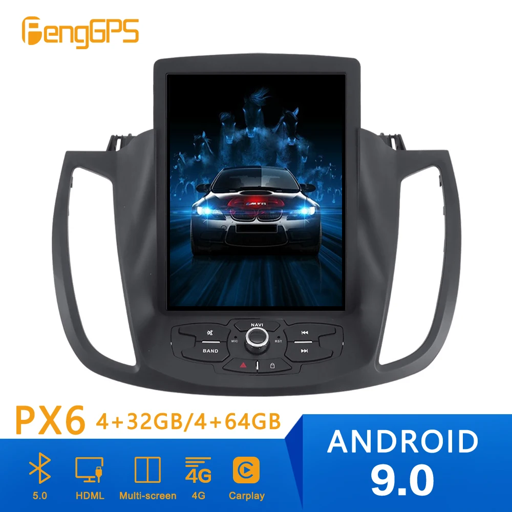 

Android 9.0 Tesla Style Car Radio Vertical Screen For Ford KUGA 2013+ GPS Navigation Recorder Multimedia No CD Player