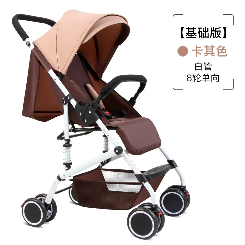 Adjustable Luxury Baby Stroller 3 in 1 Portable High Landscape Reversible Stroller Hot Mom Pink Stroller Travel Pram Pushchair - Цвет: 2