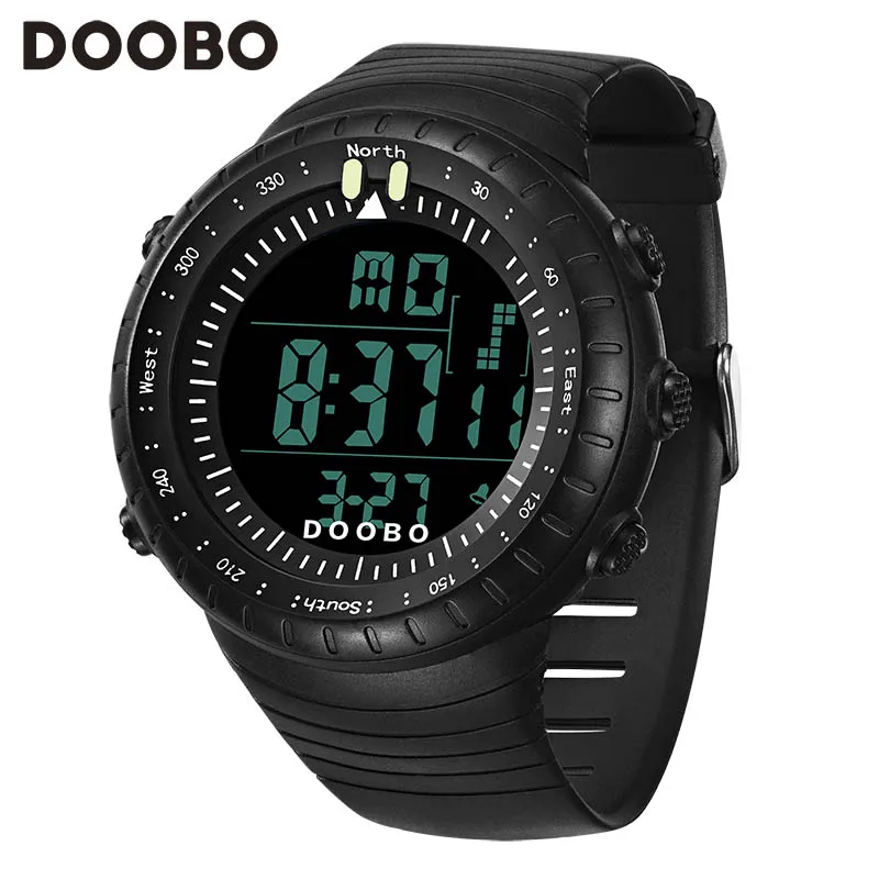 DOOBO спортивные мужские часы от ведущего бренда, модные мужские часы, водонепроницаемые военные цифровые часы, femme reloj deportivo hombre