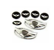 7 sztuk/zestaw emblematy 3D emblematy przód + tył + kierownice nadające się do 2010-2015 GENESIS COUPE Car Styling