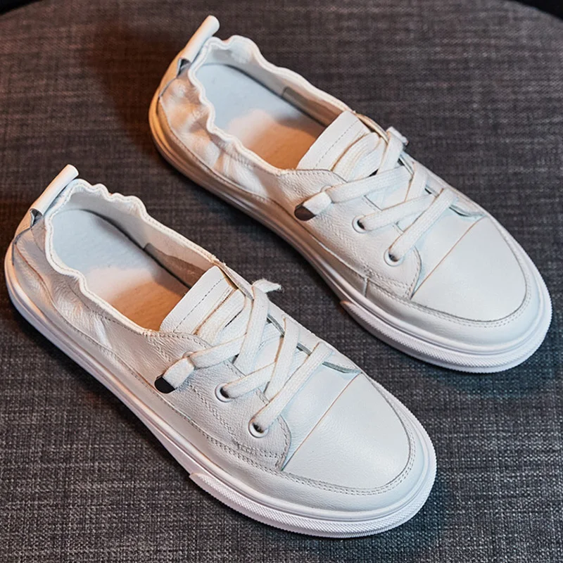 womens leather lace up sneakers