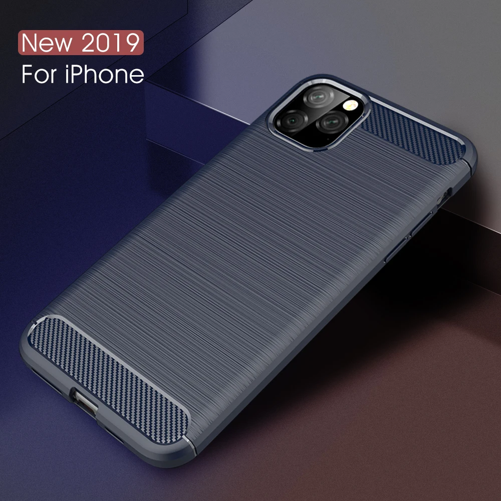 cheap Ultra Thin TPU Silicone Case For iPhone Xi Max 2019 X XR XS 5 6 6S 7 Plus Rubber Carbon Fiber Cover For iPhone XS MAX Cases Capa