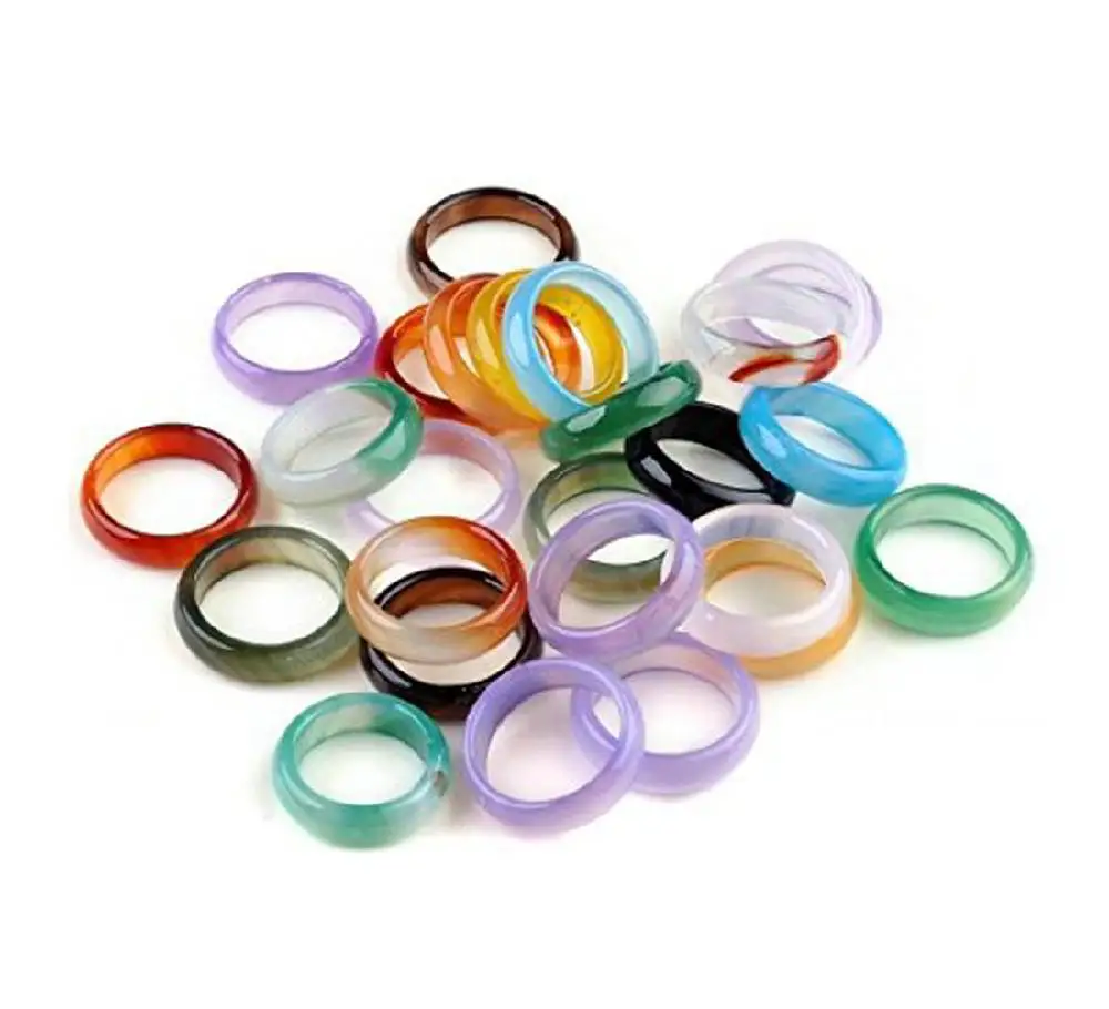 

Random 1 Piece Unisex Women Men Rings Natural Jewelry Radiation Protection Retro Ring Band Female Male Rings Fashion Jewelry