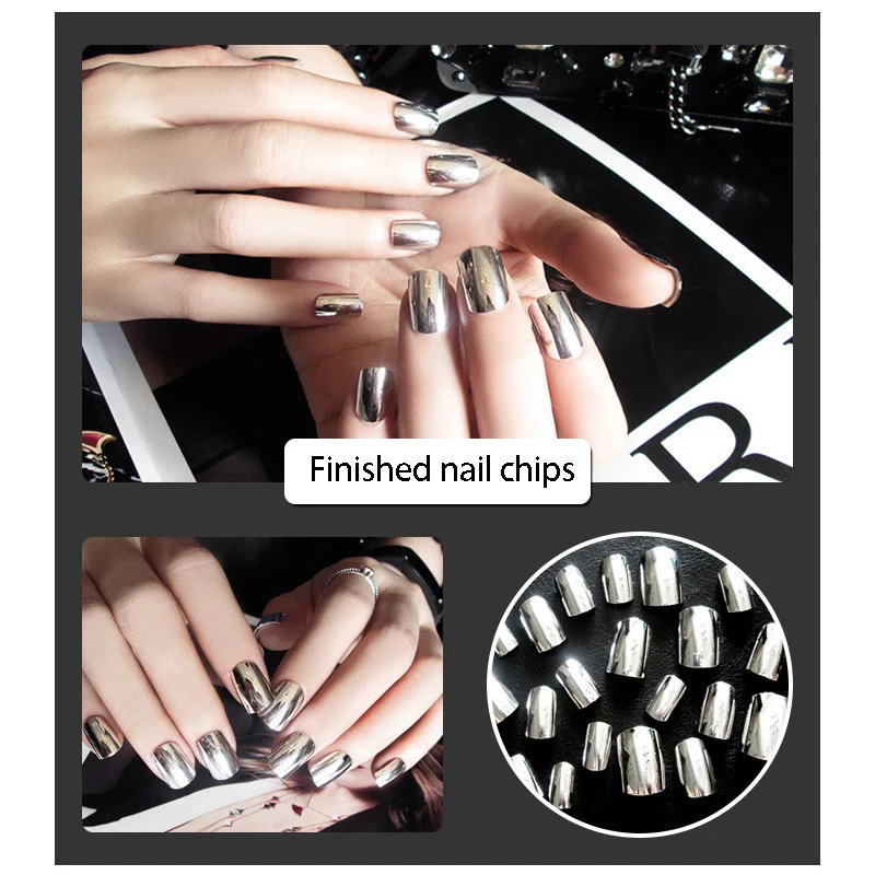 24 шт. искусственные овальные ногти многоразовые съемные водонепроницаемые