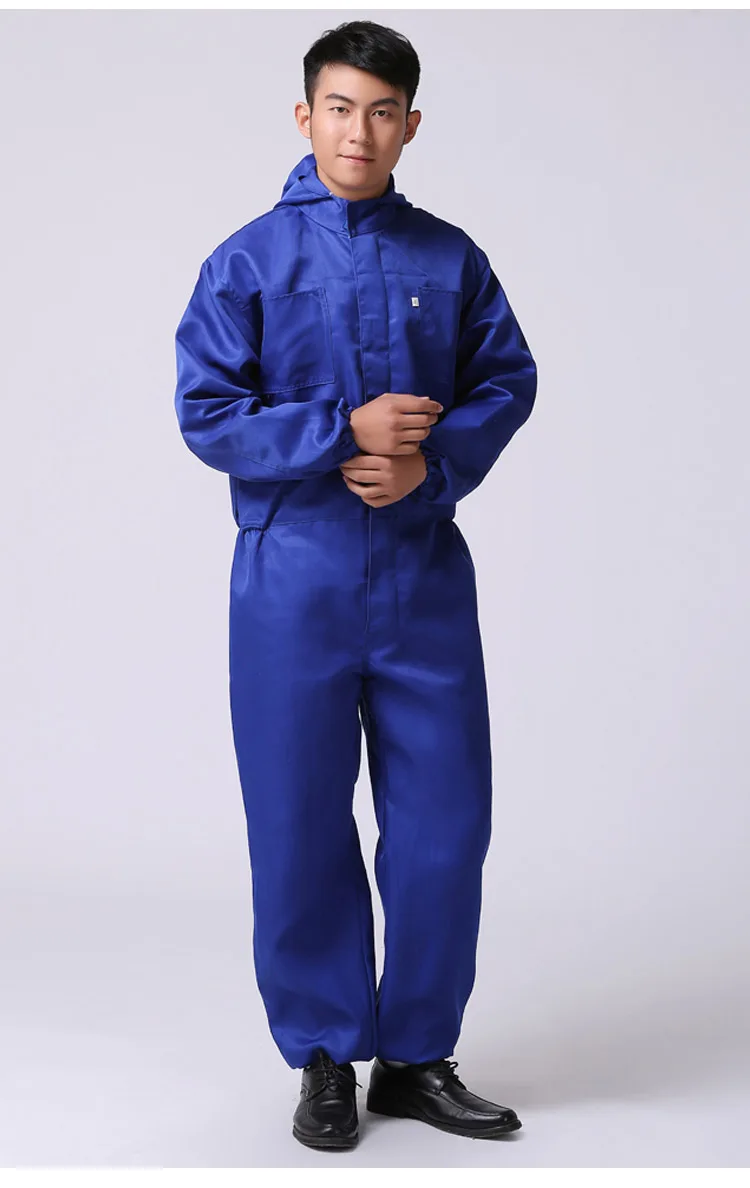 Men Thin Work Overalls Breathable Summer Long Sleeve Coveralls Dust-proof Protective Work clothes WorkerMachine Auto Repair (14)