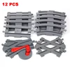 Rail Transport Big Size Building Blocks Creative Track Accessories Assemble Toys For Children Bricks Compatible City Train Set 3