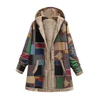 Hooded Printed Winter Jacket for Ladies