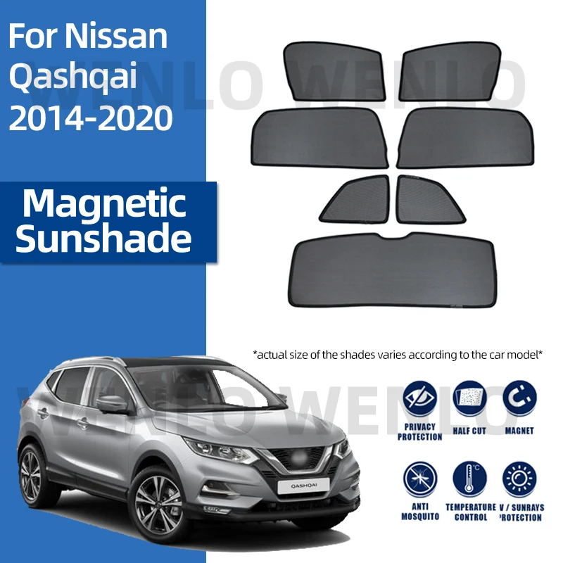 Für Nissan QASHQAI 2016-2021 Auto Sonnenschirm Magnetische Schatten Front  Fenster Sonnen Glas Abdeckung Windschutzscheibe Vorhang Custom Visier Mesh  - AliExpress