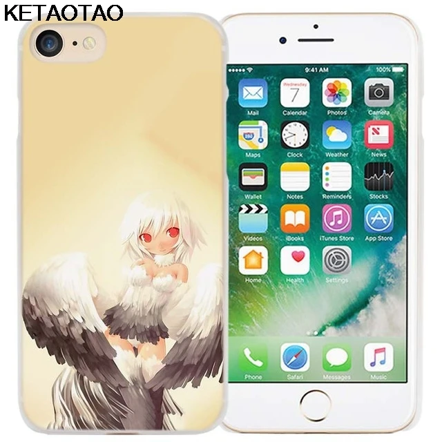 KETAOTAO Крылья Ангела чехол для телефона s для iPhone 4S 5S 6S 7 8 Plus X XS XR 11 Pro Чехол кристально чистый мягкий TPU чехол s - Цвет: Черный
