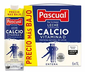 

Pascual Leche Calcio Entera - Paquete de 6 x 1000 ml - Total: 6000 ml