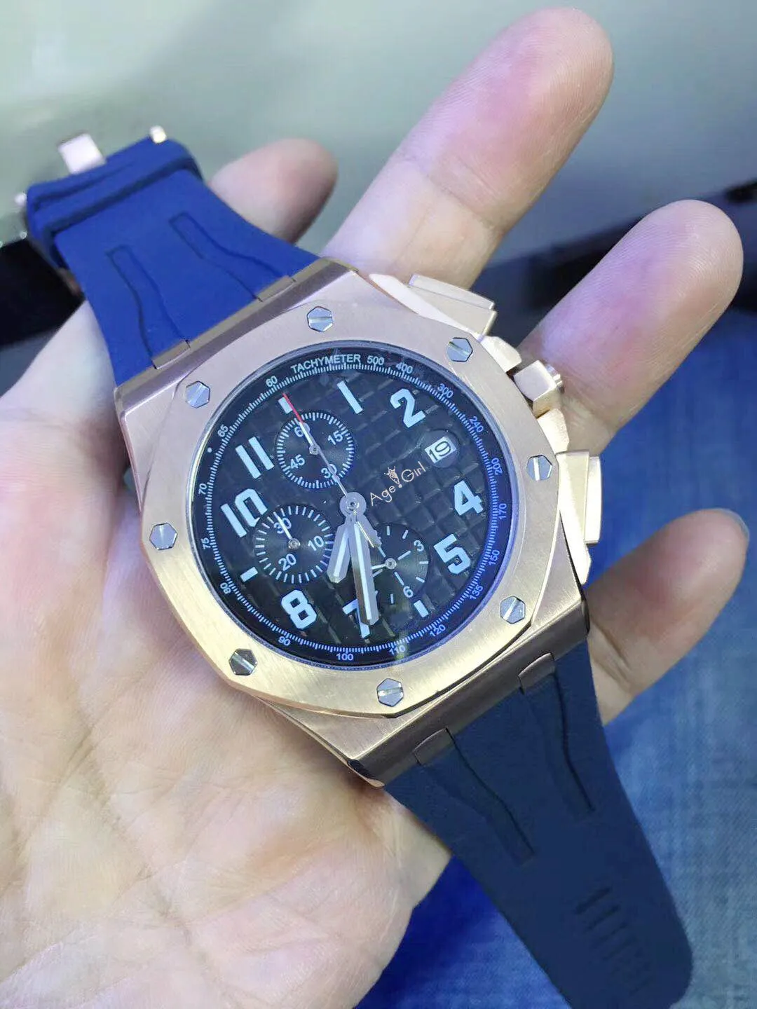 

Luxury Brand New Men Watch Japanese Chronograph Stopwatch Sapphire Stainless Steel Rose Gold Black Rubber Luminous Watches AAA+