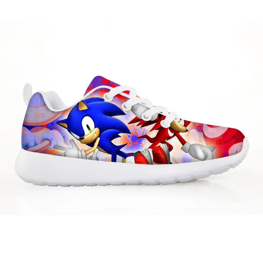 Children shoes Изображение на заказ; детская обувь; модные кроссовки для мальчиков; для детей; для девочек; звуковой Ежик; Повседневная дышащая обувь на плоской подошве; легкая обувь на шнуровке - Цвет: Children shoes