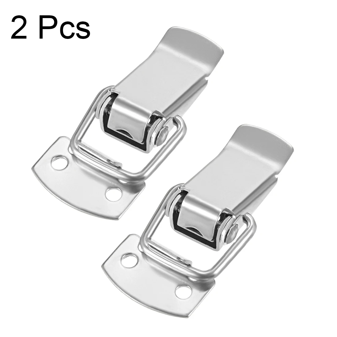 uxcell 2 pcs 304 Stainless Steel Spring Loaded Toggle Case Box Chest Trunk Latch Catches Hasps Clamps, 49mm Overall Length
