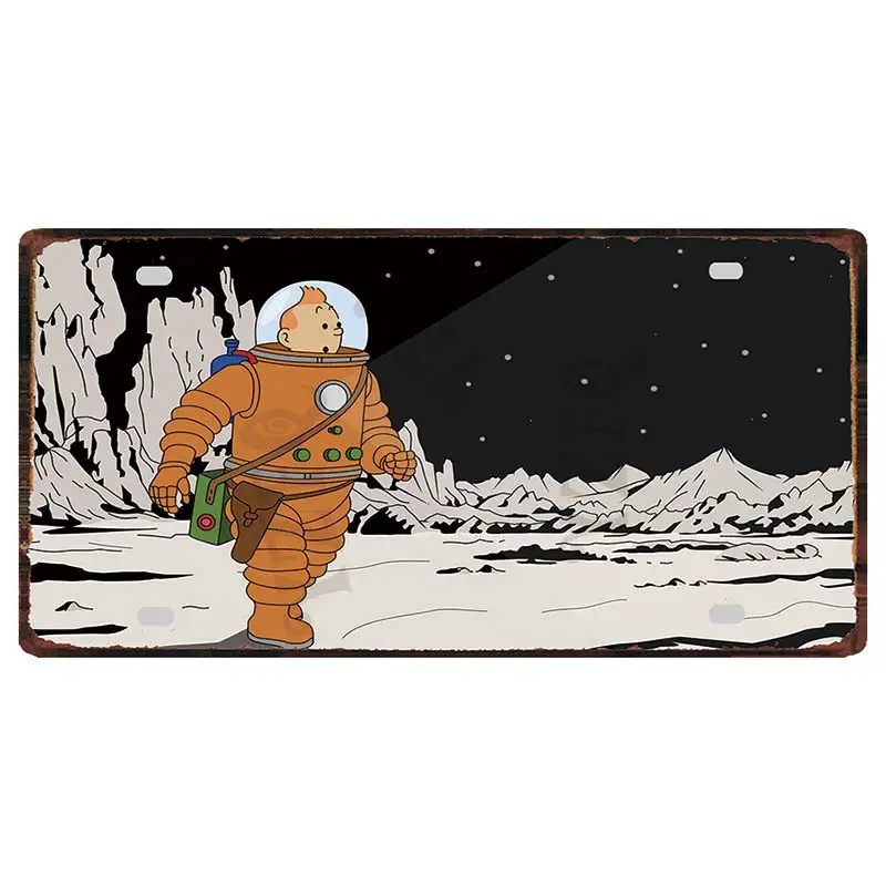30X15CM с милым мультяшным рисунком Винтаж металлический знак доска для стен