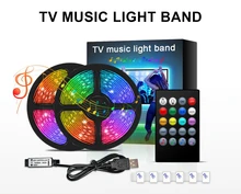 

LED Strip Lights RGB 5050 Bluetooth Control USB Flexible Lamp 5V Tape Ribbon Diode For Festival Room Luces Computer TV Desk Luz