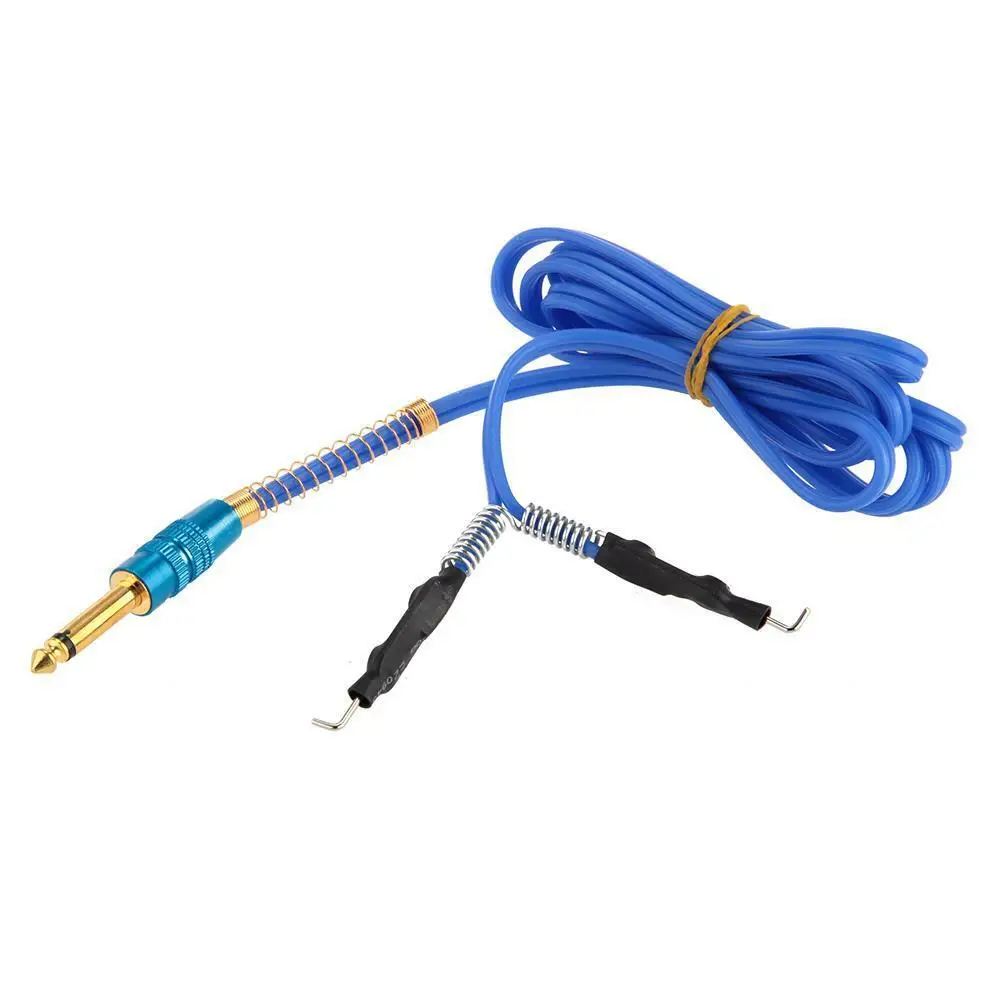 

New 1PCS Silicone Tattoo Power Clip Cord For Machine Gun Kit Set Supply Blue
