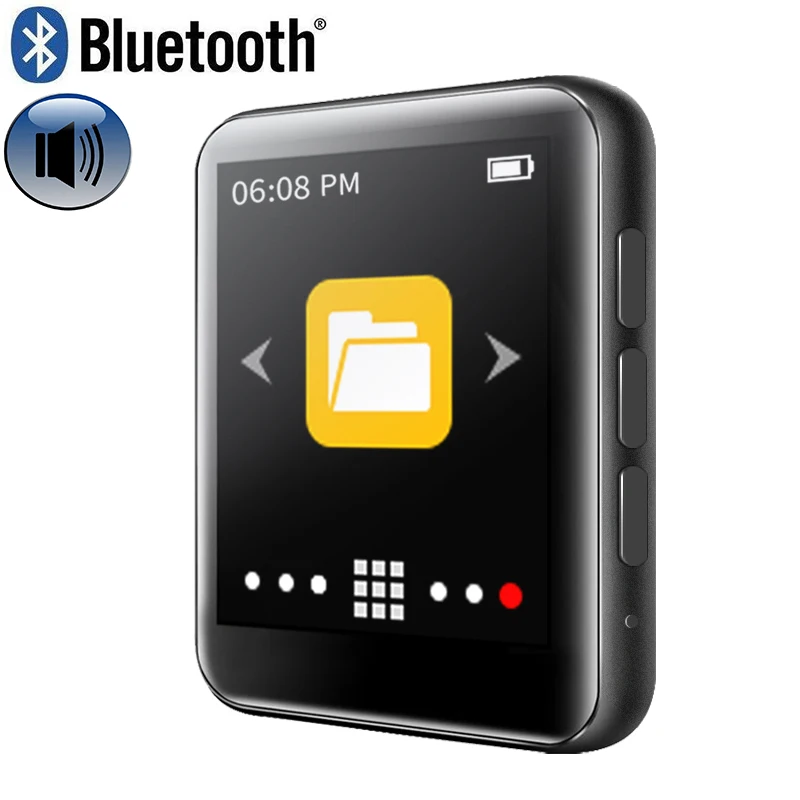 Ruizu металлический bluetooth mp3 плеер 8 Гб Встроенный динамик fm-радио электронная книга диктофон портативный аудио Спорт flac музыка видео
