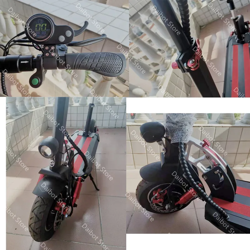 Double Drive Electric Skateboard Scooter Folding Two Wheels Electric Scooters 10'' Powerful Electric Scooter 1200W 48V 50KMH (3)
