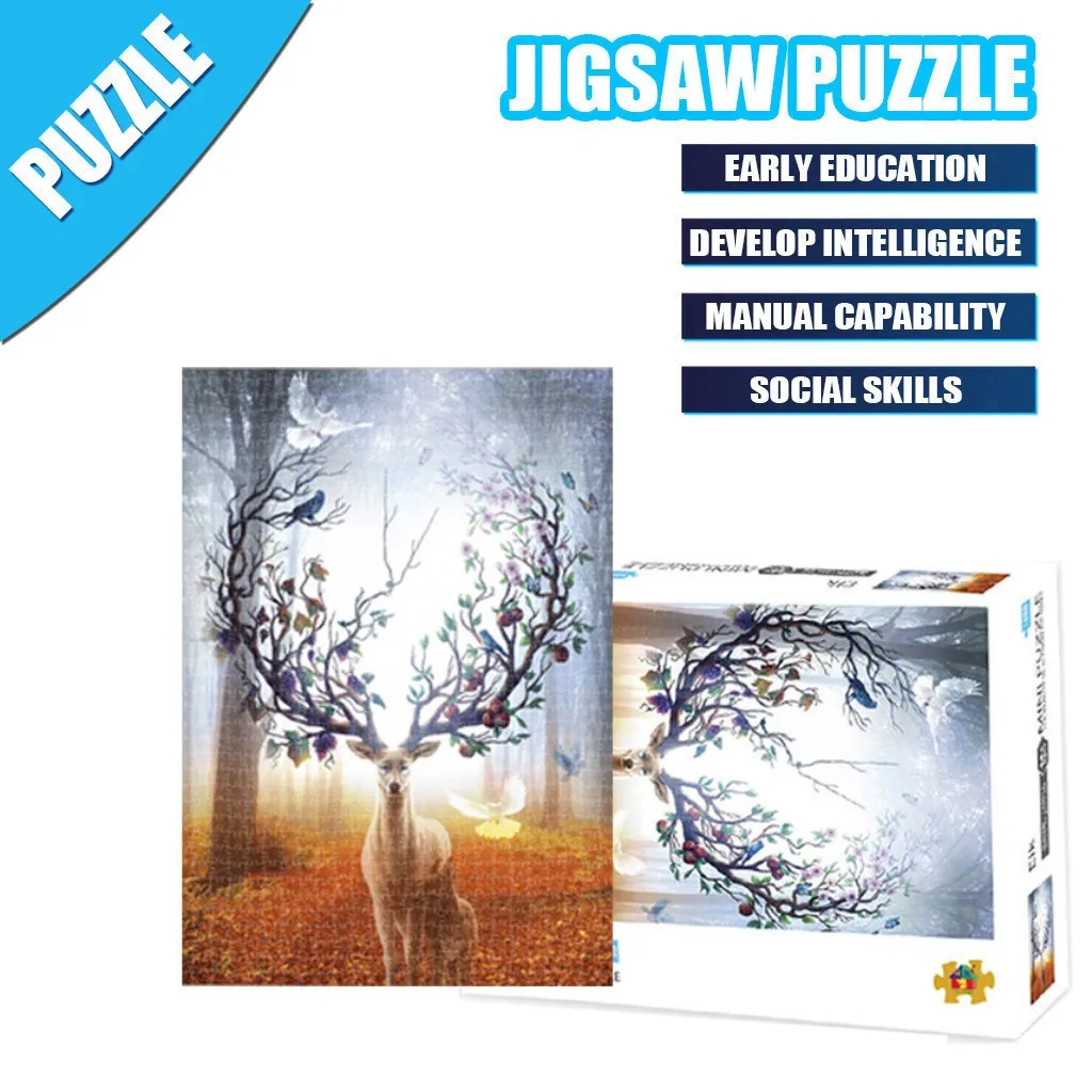 Большие Пазлы для взрослых 1000 штук бумажная головоломка игра интересные игрушки