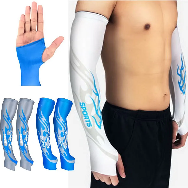 2022 2 Pcs/lot Breathable Arm Sleeves Cycling Sun Uv Protector Men