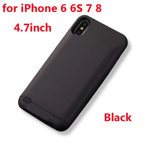 Хит 10000 мАч чехол для зарядного устройства для iphone 6 6s 7 8 Plus внешний аккумулятор чехол для зарядки для iphone X XS Max XR 6 s Внешний Аккумулятор Чехол - Цвет: i6 i6s i7 i8 Black