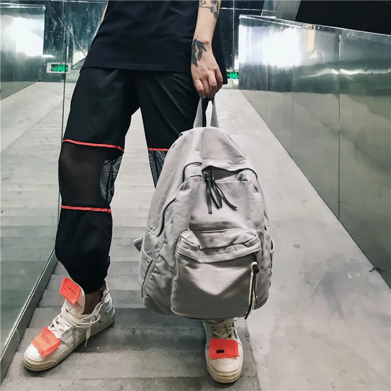 

New lady shoulder bags Korean style college vertical double shoulder handbag casual big backpack