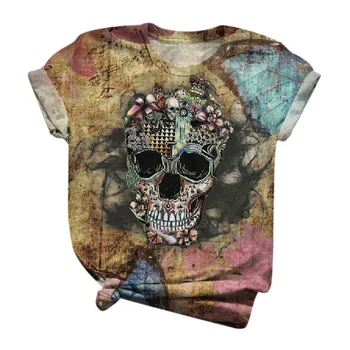 

T Shirt Women Harajuku Tops Women 2020 Plus Size Short Sleeve Cattle Printed O-neck Tops T-shirt Tshirt Camiseta Mujer Футболка