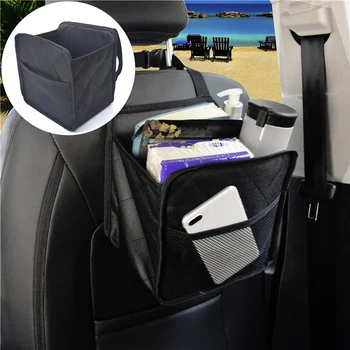 

Inner Seat Back Bag Organizer Gadgets Storage Box Hanging Black Parts Auto